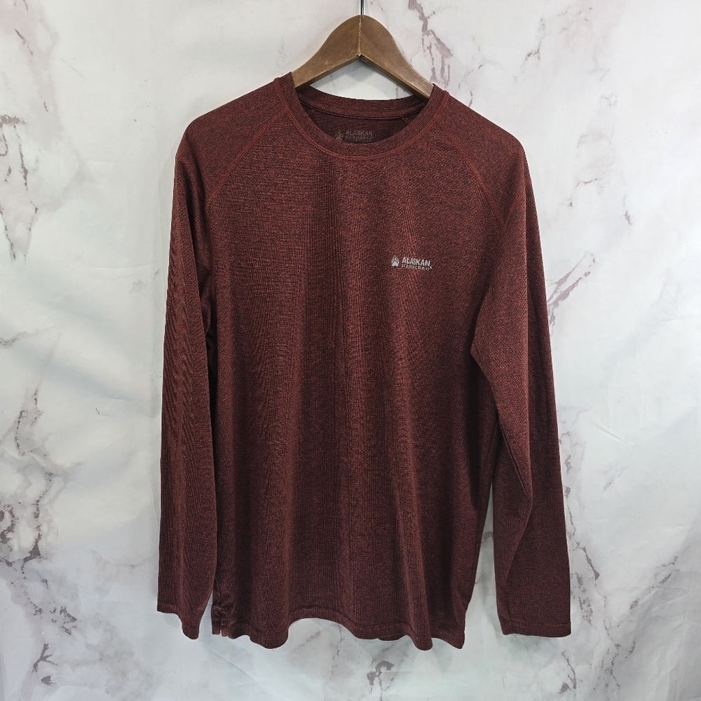 Duluth Alaskan Hardgear Shirt Mens Medium Dark Red Long Sleeve Tun Dry Tee